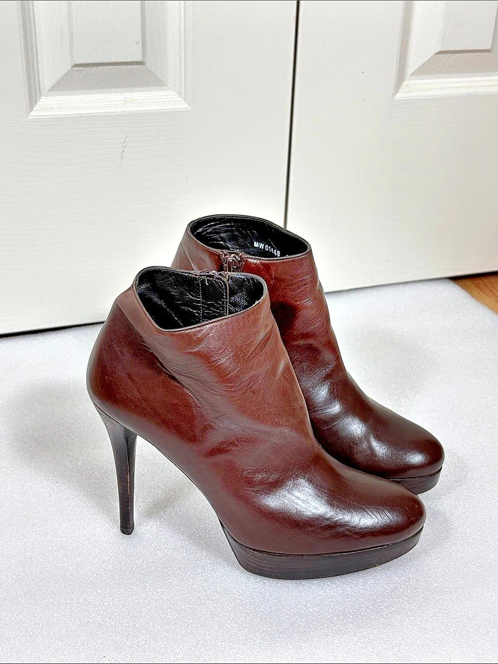 Stuart Weitzman Leather Ankle Boots Brown US 8 B